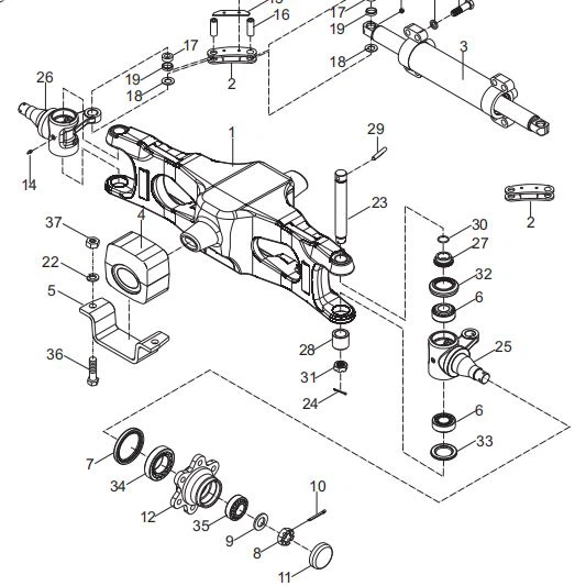 steering axle forklift steering axle forklift