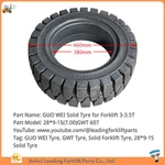 GUO WEI Forklift Tyre | 28*9-15(7.00) GWT 607 Solid Forklift Tyre | GWT Solid Rubber Forklift Tires