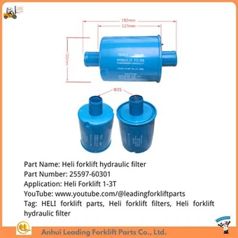Heli Forklift Parts Dealer | Heli Forklift Hydraulic Filter | 25597-60301